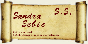 Sandra Sebić vizit kartica